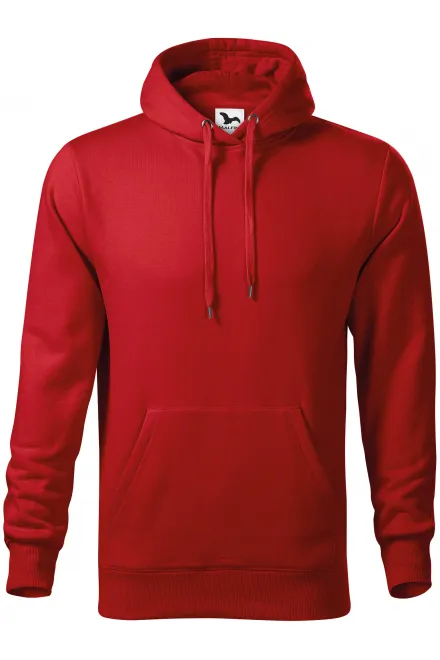 Herren Sweatshirt mit Kapuze ohne Reißverschluss - rot, S