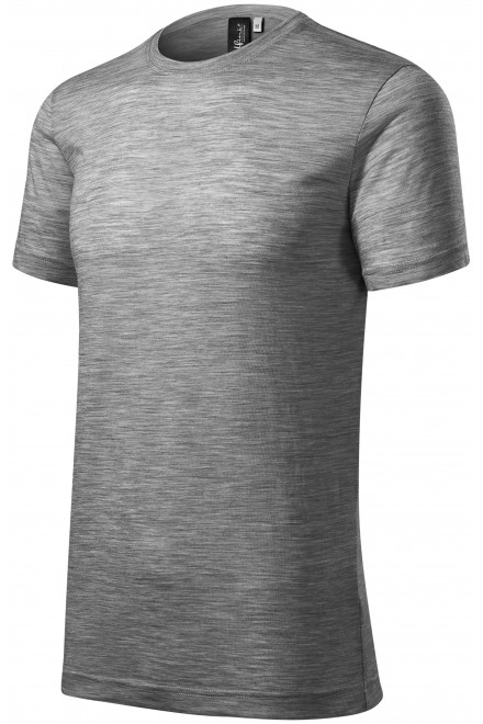 Herren T-Shirt aus Merinowolle, dunkelgrauer Marmor, T-Shirts
