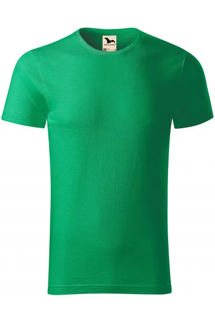 Herren-T-Shirt aus strukturierter Bio-Baumwolle - Grasgrün, L