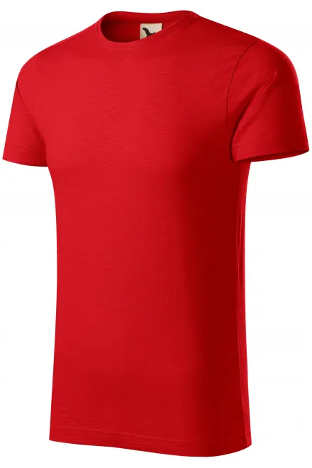 Herren-T-Shirt aus strukturierter Bio-Baumwolle, rot