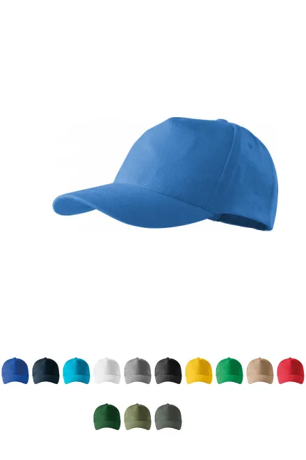 5-Panel-Baseballmütze, hellblau