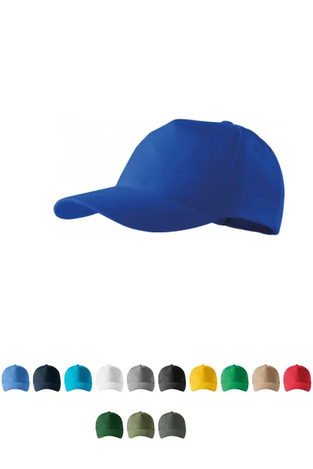 5-Panel-Baseballmütze, königsblau