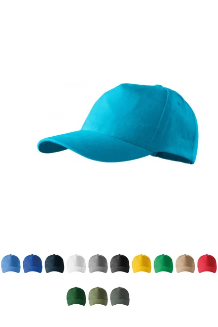 5-Panel-Baseballmütze, türkis