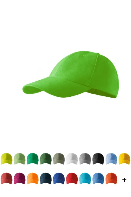 6-Panel-Baseballmütze, Apfelgrün