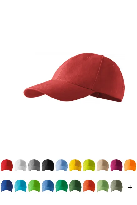 6-Panel-Baseballmütze, burgund