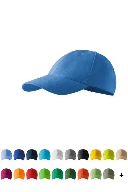 6-Panel-Baseballmütze, hellblau
