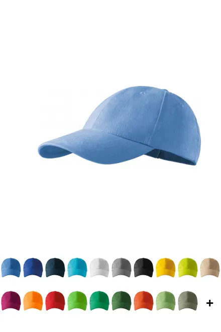 6-Panel-Baseballmütze, Himmelblau