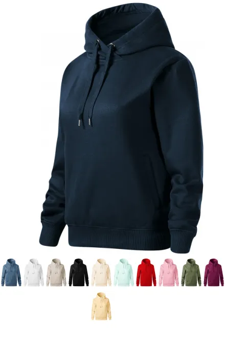 Bequemes Damen-Sweatshirt mit Kapuze, dunkelblau
