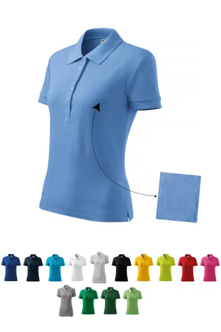 Damen einfaches Poloshirt, Himmelblau