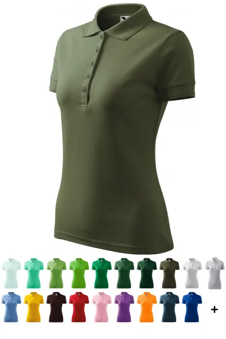 Damen elegantes Poloshirt, khaki