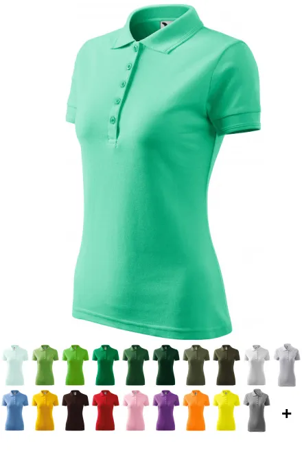 Damen elegantes Poloshirt, Minze