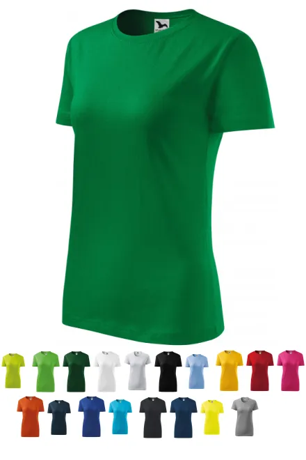 Damen klassisches T-Shirt, Grasgrün