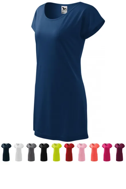 Damen langes T-Shirt/Kleid, Mitternachtsblau