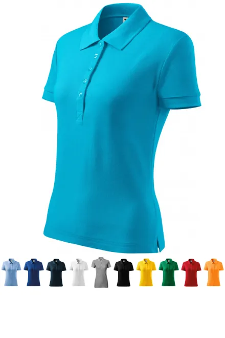 Damen Poloshirt, türkis