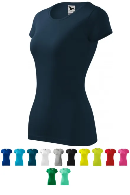 Damen Slim Fit T-Shirt, dunkelblau
