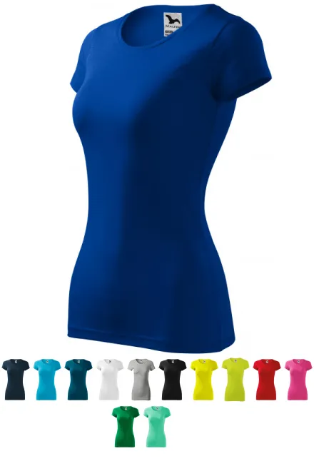 Damen Slim Fit T-Shirt, königsblau