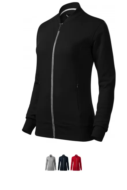 Damen Sweatshirt mit versteckten Taschen, schwarz