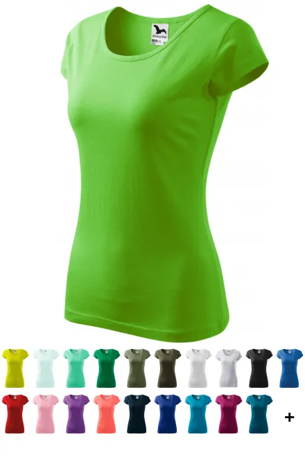 Damen T-Shirt mit sehr kurzen Ärmeln, Apfelgrün