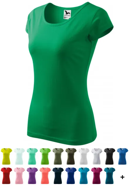 Damen T-Shirt mit sehr kurzen Ärmeln, Grasgrün