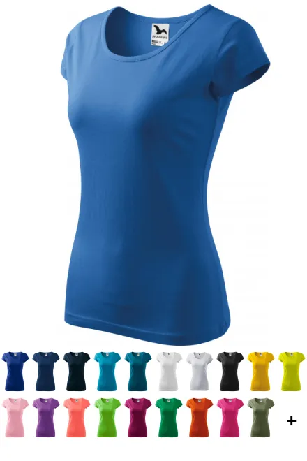 Damen T-Shirt mit sehr kurzen Ärmeln, hellblau