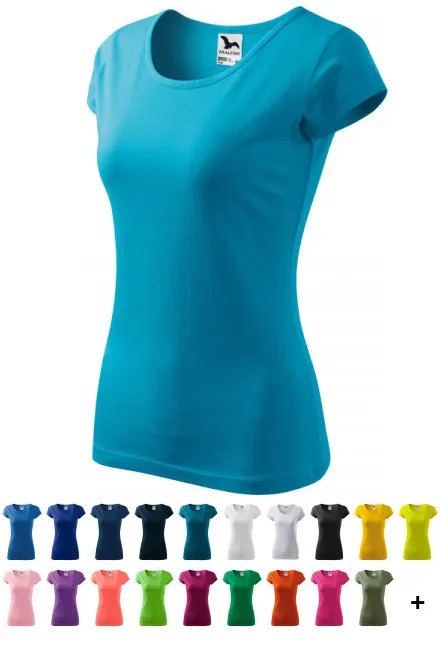Damen T-Shirt mit sehr kurzen Ärmeln, türkis
