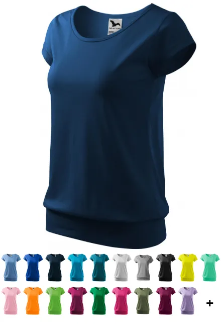 Damen trendy T-Shirt, Mitternachtsblau