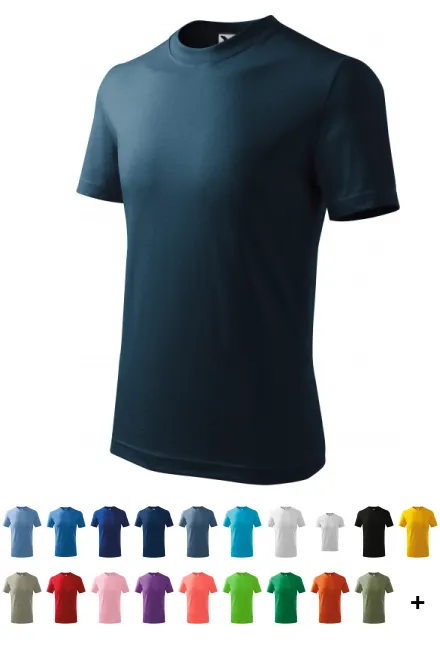 Das einfache T-Shirt der Kinder, dunkelblau
