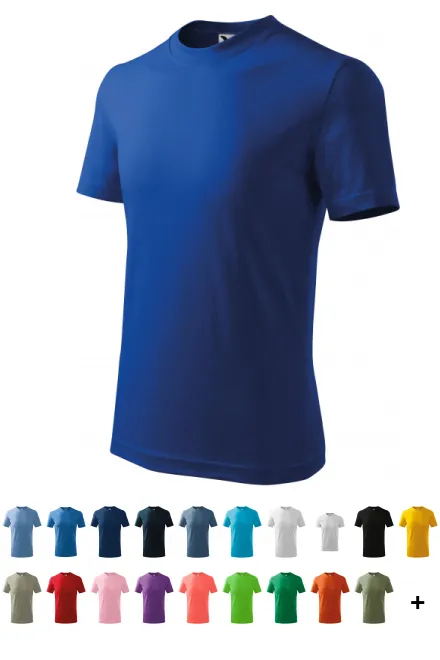 Das einfache T-Shirt der Kinder, königsblau