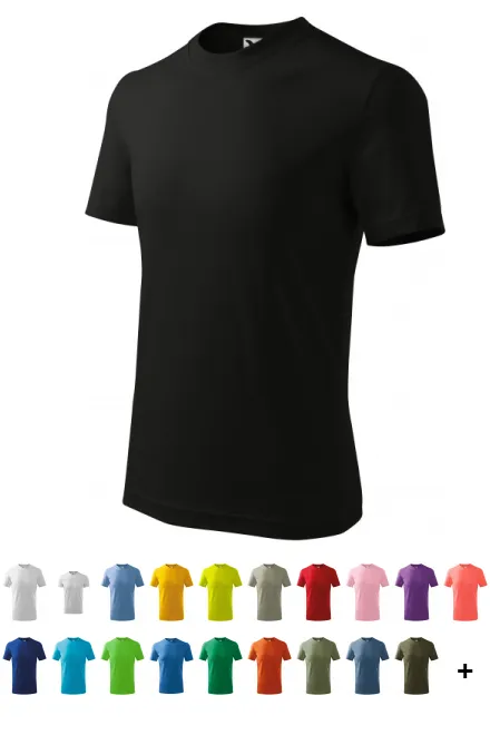 Das einfache T-Shirt der Kinder, schwarz