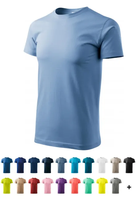 Das einfache T-Shirt der Männer, Himmelblau