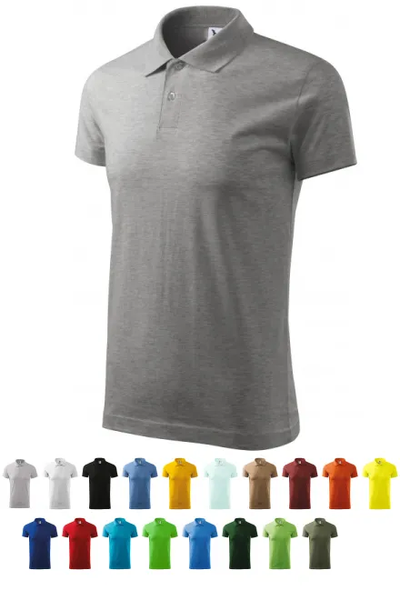 Einfaches Herren Poloshirt, dunkelgrauer Marmor
