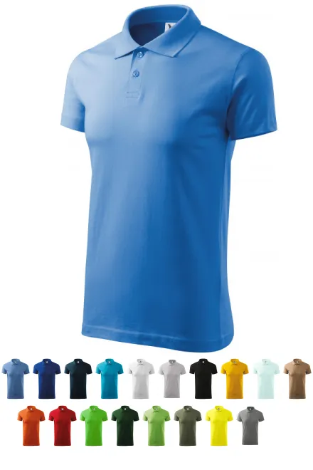 Einfaches Herren Poloshirt, hellblau