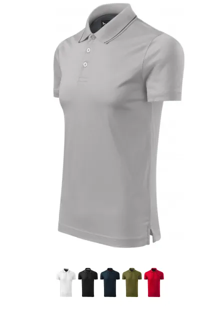 Elegantes mercerisiertes Poloshirt für Herren, Silber grau