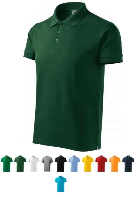 Gröberes Poloshirt für Herren, Flaschengrün