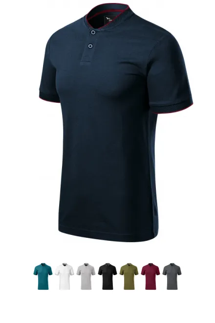 Herren-Poloshirt mit Bomberkragen, dunkelblau