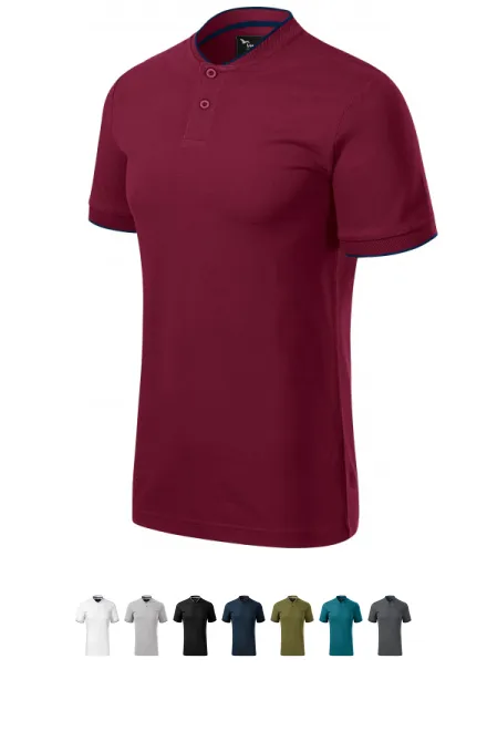 Herren-Poloshirt mit Bomberkragen, garnet