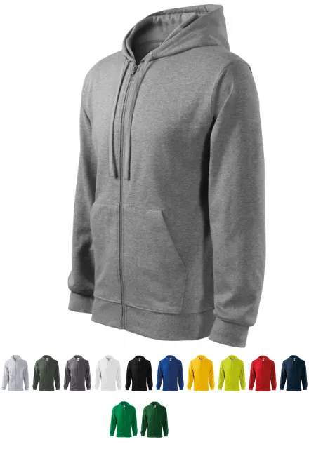 Herren Sweatshirt mit Kapuze, dunkelgrauer Marmor