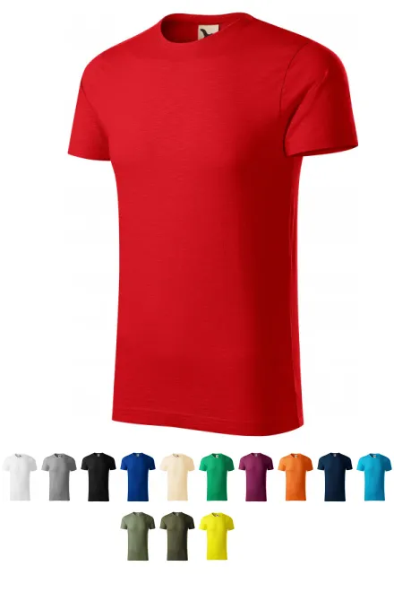 Herren-T-Shirt aus strukturierter Bio-Baumwolle, rot