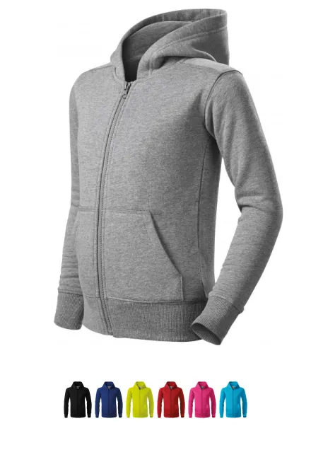 Kinder Sweatshirt mit Kapuze, dunkelgrauer Marmor