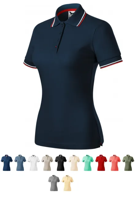 Klassisches Poloshirt für Damen, dunkelblau