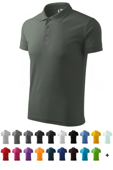 Loses Poloshirt der Männer, dunkler Schiefer