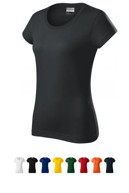 Robustes Damen T-Shirt dicker, Ebenholz Grau