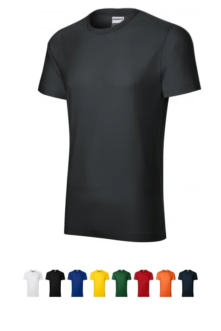 Robustes Herren T-Shirt schwerer, Ebenholz Grau