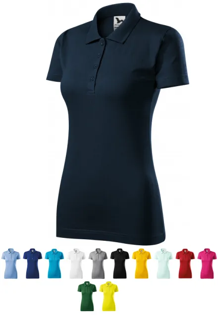 Slim Fit Poloshirt für Damen, dunkelblau
