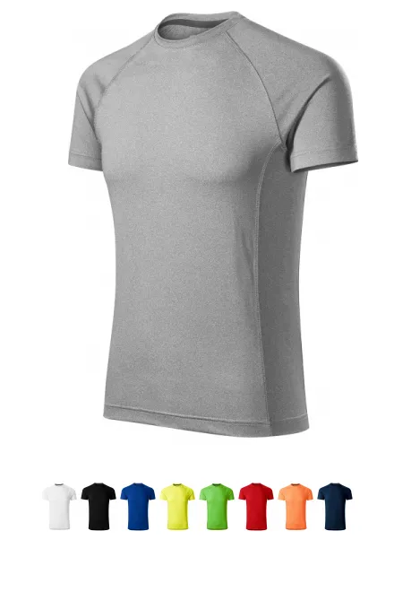 Sport-T-Shirt für Herren, dunkelgrauer Marmor