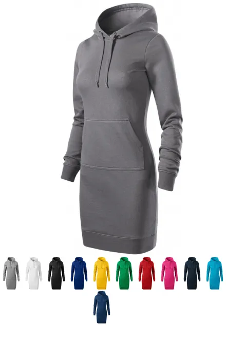 Sweatshirt-Kleid für Damen, stahlgrau
