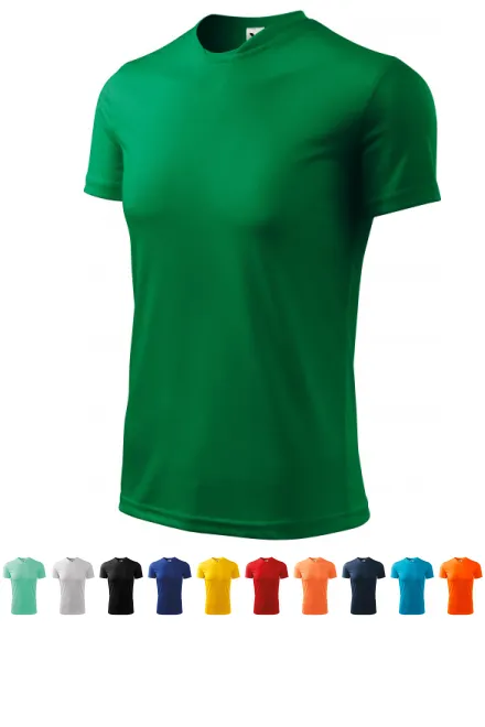 T-Shirt mit asymmetrischem Ausschnitt, Grasgrün