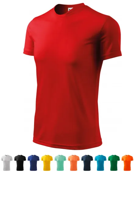 T-Shirt mit asymmetrischem Ausschnitt, rot
