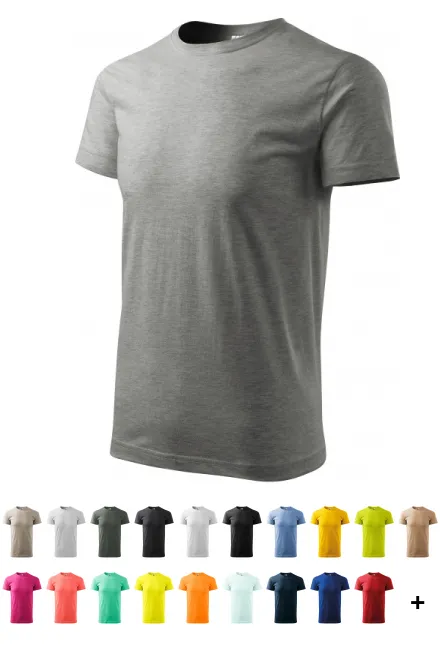 T-Shirt mit höherem Gewicht Unisex, dunkelgrauer Marmor
