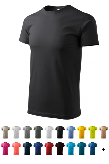 T-Shirt mit höherem Gewicht Unisex, Ebenholz Grau